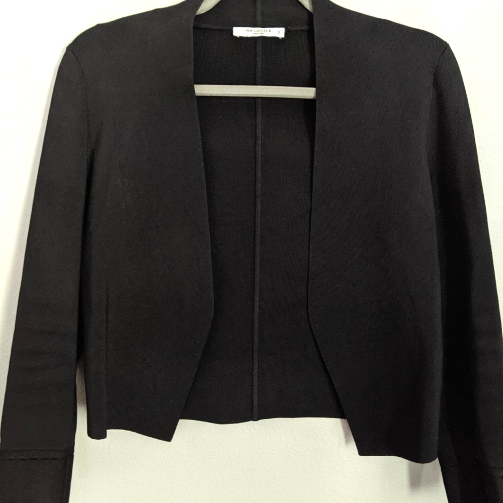 Cropped, black MM Lafleur jacket size small